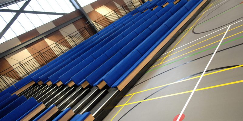 Gym seating with school flooring in birmingham