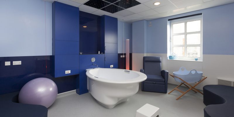 Worcester Royal Hospital - Blue Patient bathroom
